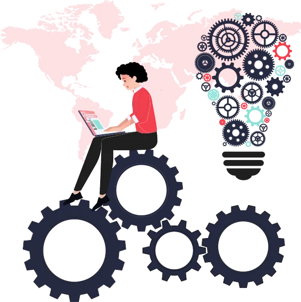 Ilustración de servicios lingüísticos Vertality